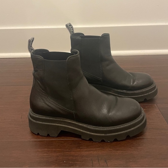 Voile Blanche Black Leather Chelsea Ankle Boots Size 8 - Picture 8 of 11